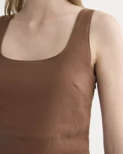 The Square Tank in Stretch Linen