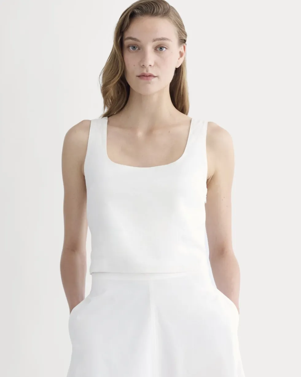 The Square Tank in Stretch Linen