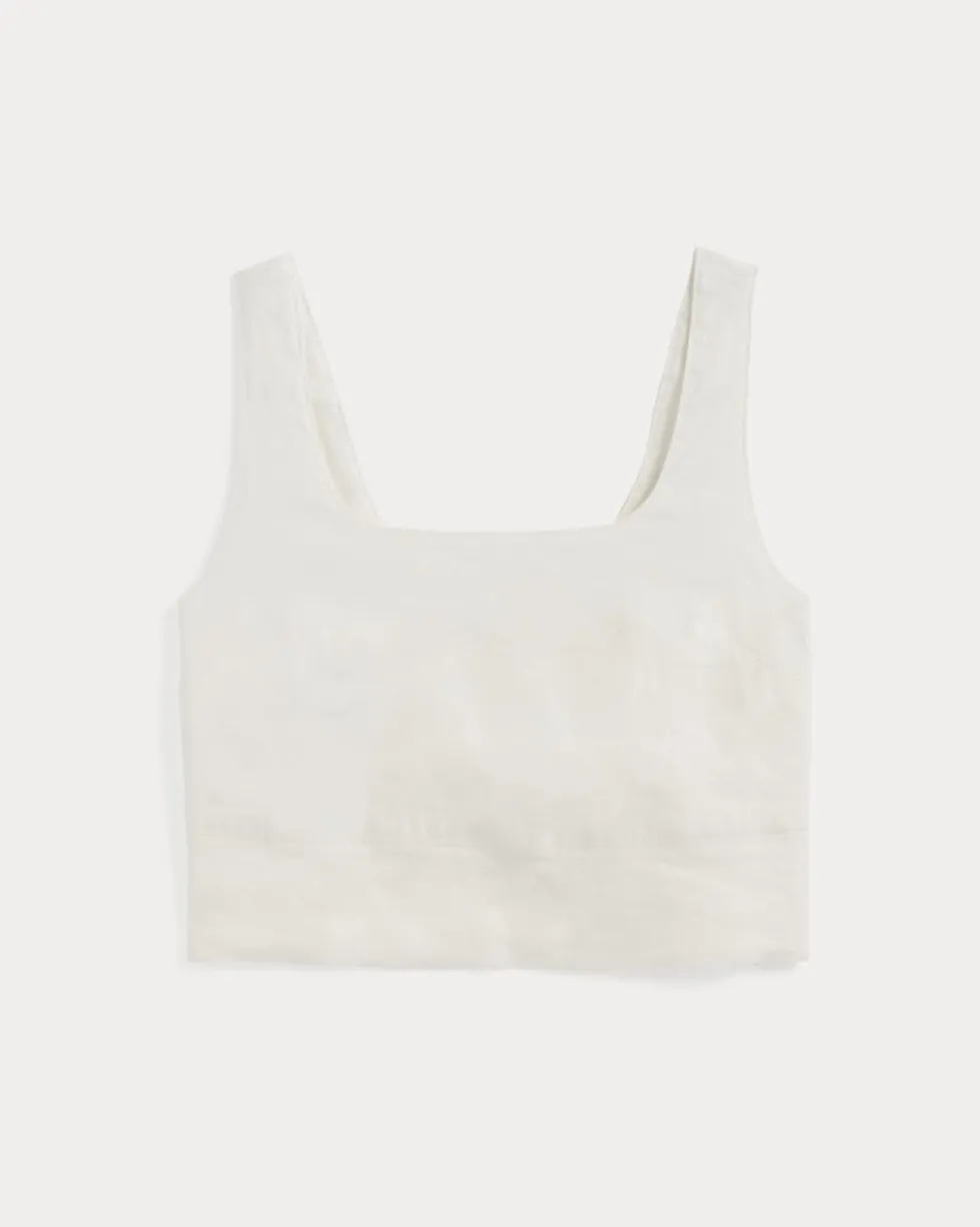 The Square Tank in Stretch Linen