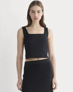 The Square Tank in Stretch Linen