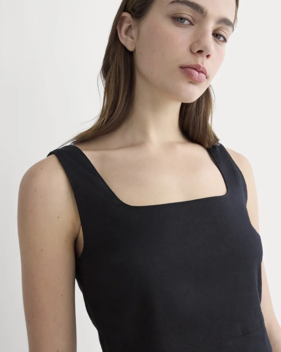 The Square Tank in Stretch Linen