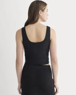The Square Tank in Stretch Linen