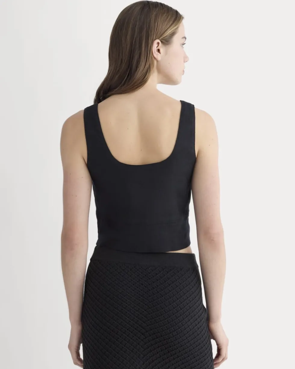 The Square Tank in Stretch Linen