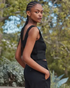 The Square Tank in Stretch Linen