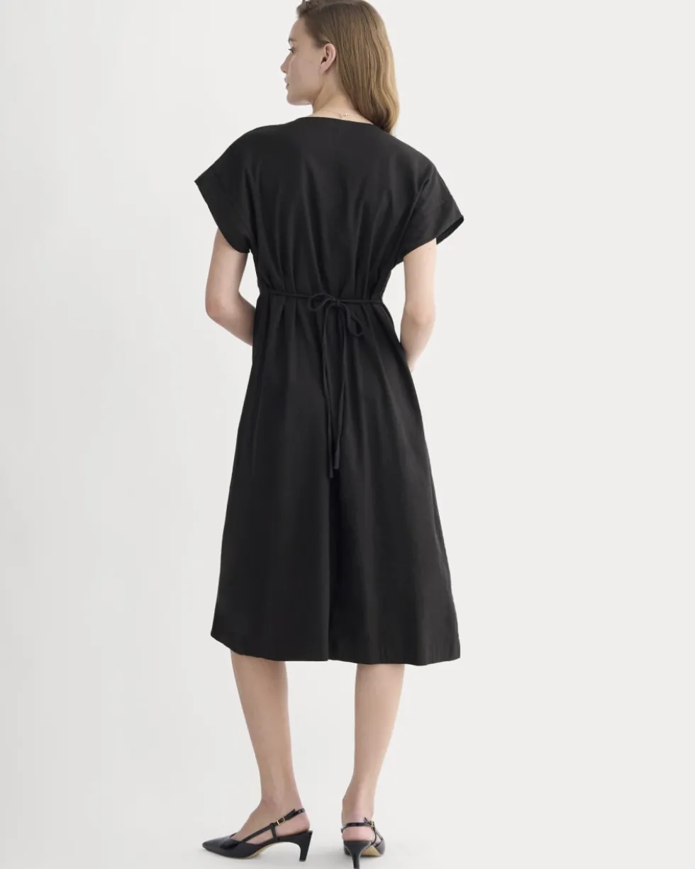 The Tie-Back Dress in Stretch Linen