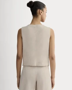 The Vest in Stretch Linen