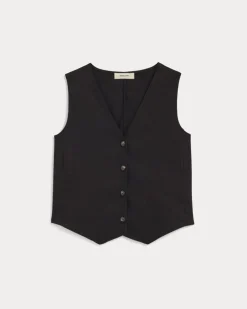 The Vest in Stretch Linen
