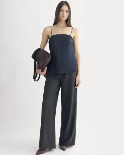 Thin Strap Cami in Silk Charmeuse