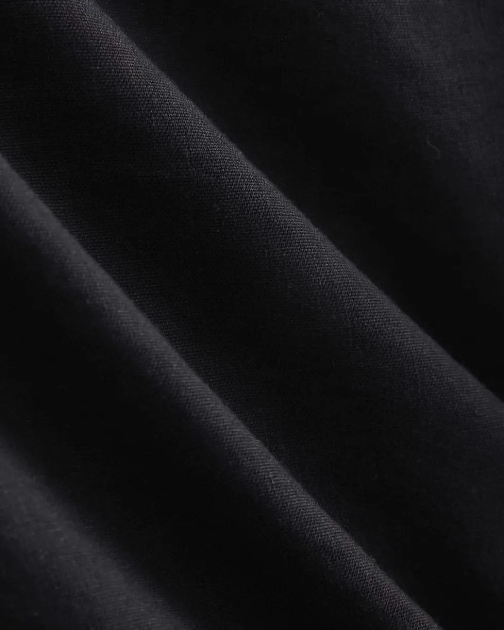 Tie-Neck Dress in Stretch Linen