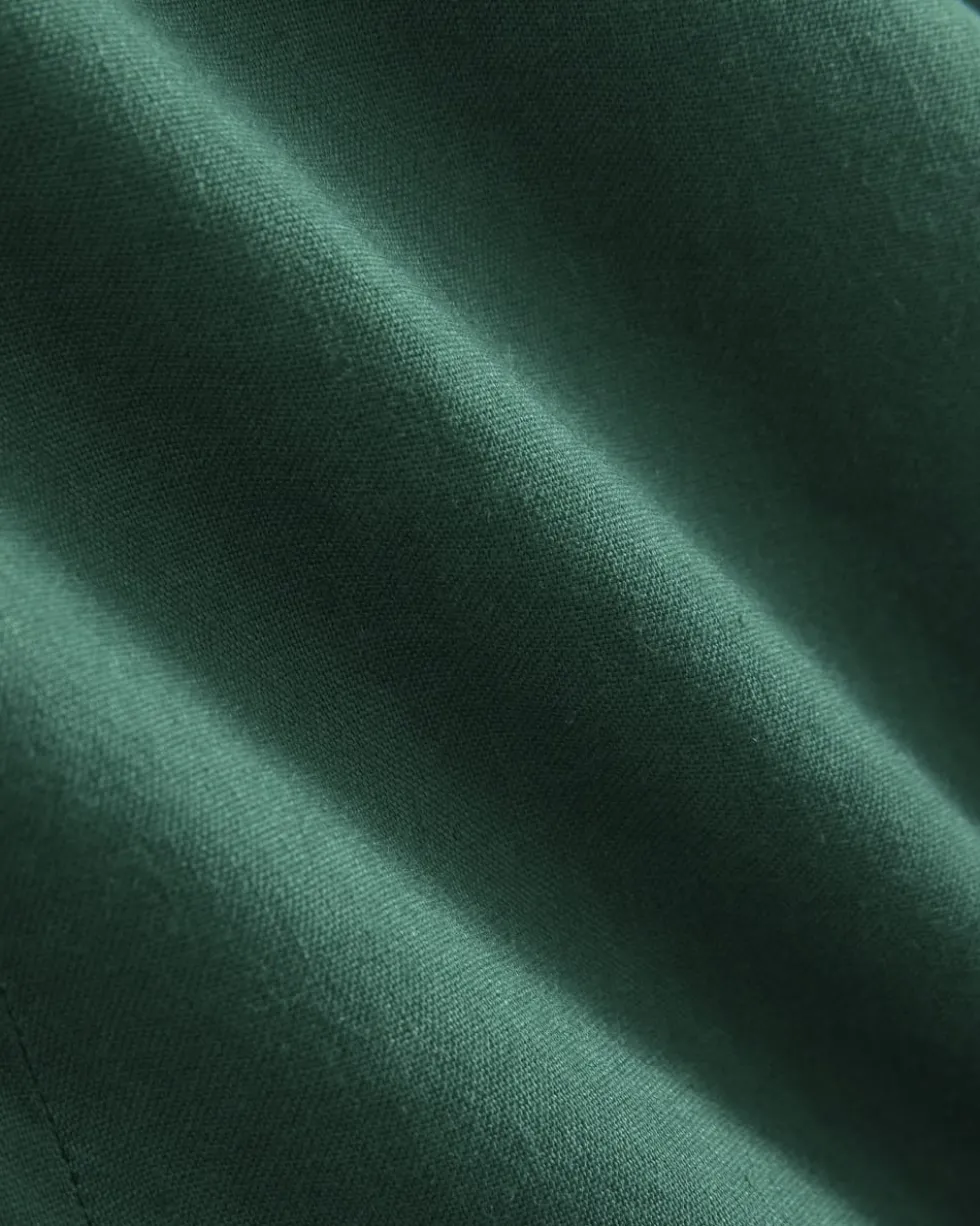 Tie-Neck Dress in Stretch Linen
