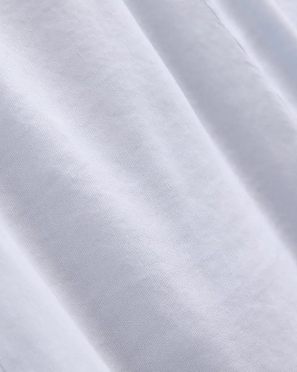 Tie-Neck Dress in Stretch Linen