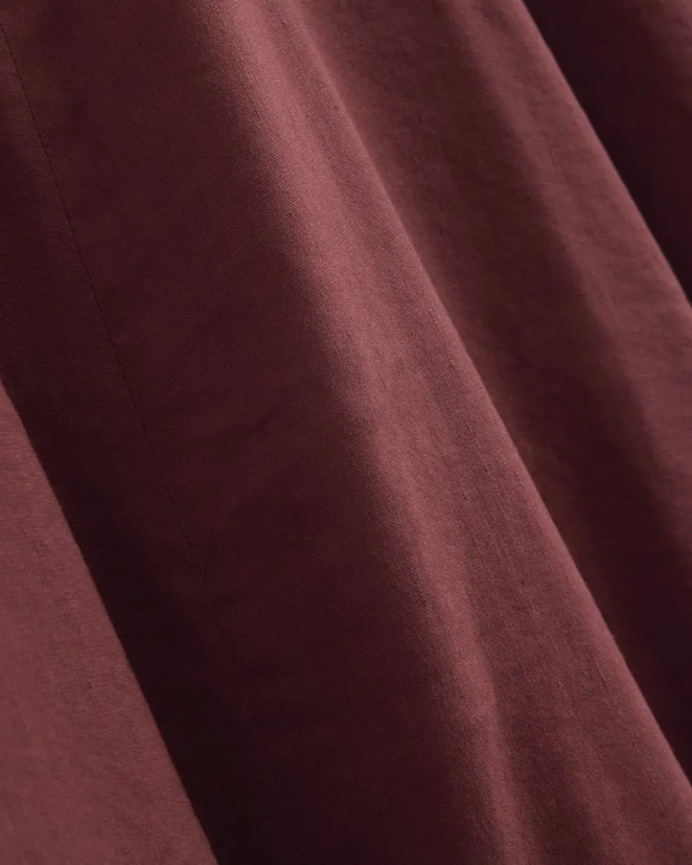 Tie-Neck Dress in Stretch Linen