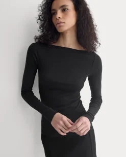 Tissue Boatneck Top