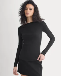 Tissue Boatneck Top