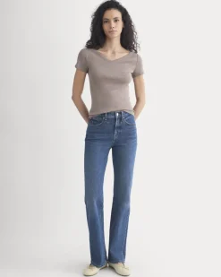 Tissue Short-Sleeve V-Neck Top