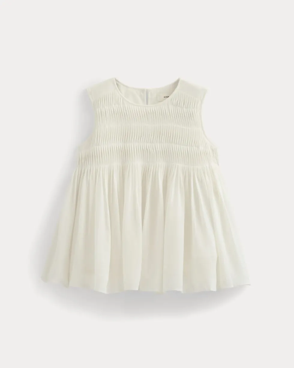 Twisted Pleat Tank in Silk Georgette