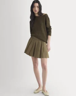 Utility Pleated Mini Skirt
