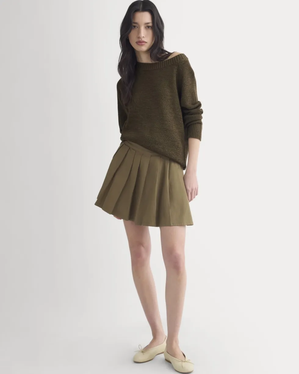 Utility Pleated Mini Skirt