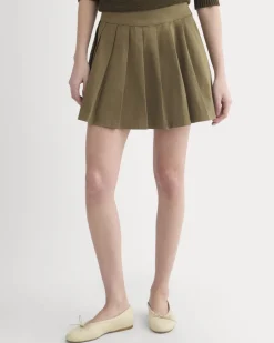 Utility Pleated Mini Skirt