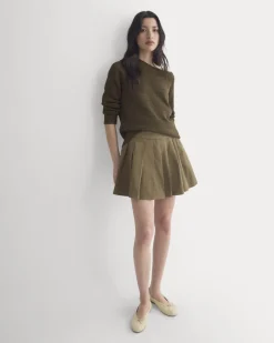 Utility Pleated Mini Skirt