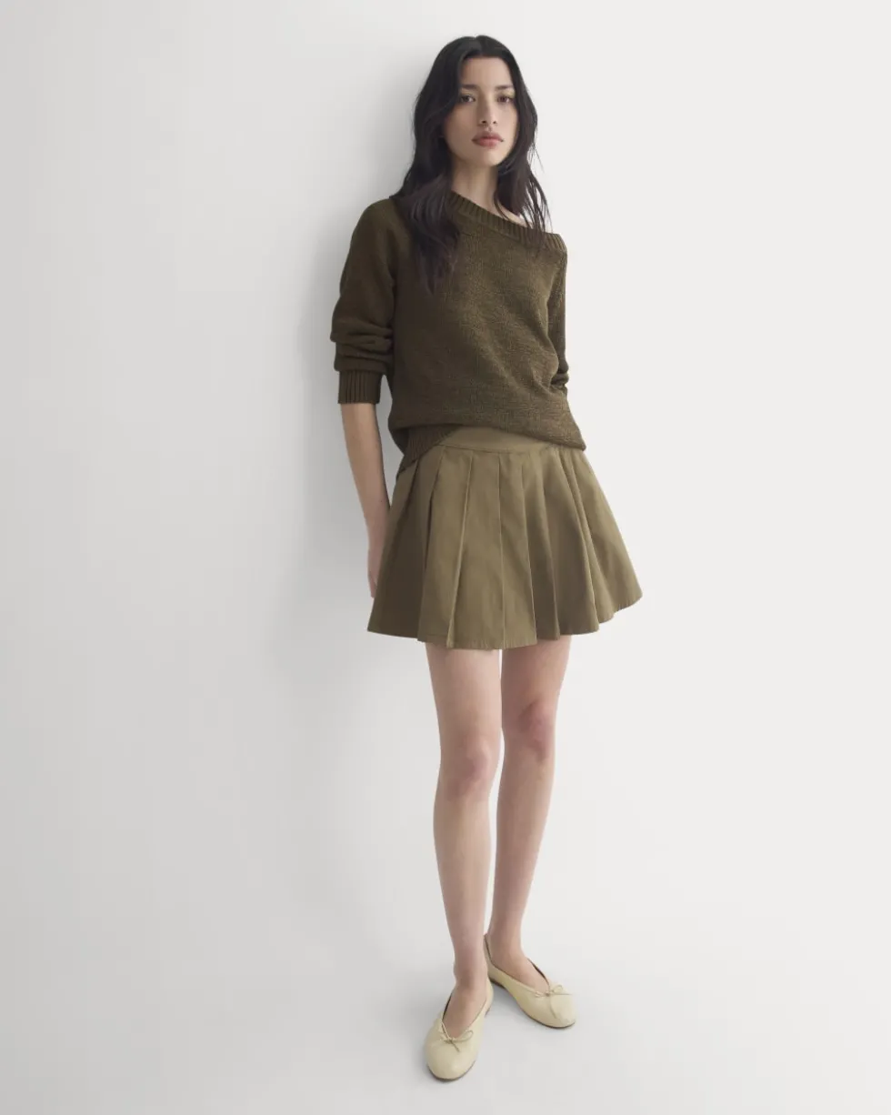 Utility Pleated Mini Skirt