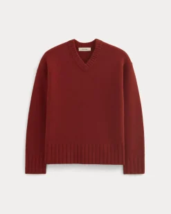 V-Neck Sweater in Extrafine Luxe Merino
