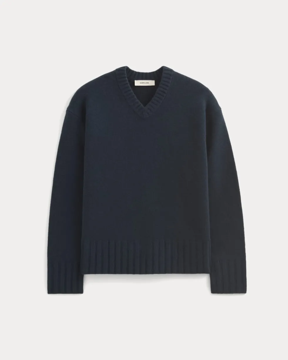 V-Neck Sweater in Extrafine Luxe Merino