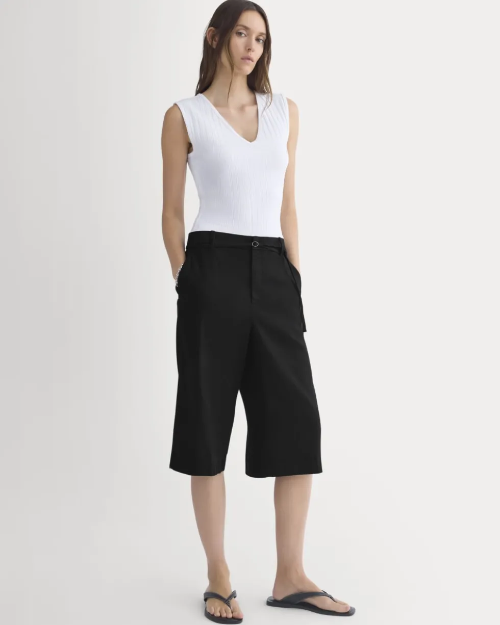 V-Neck Tank in Pointelle