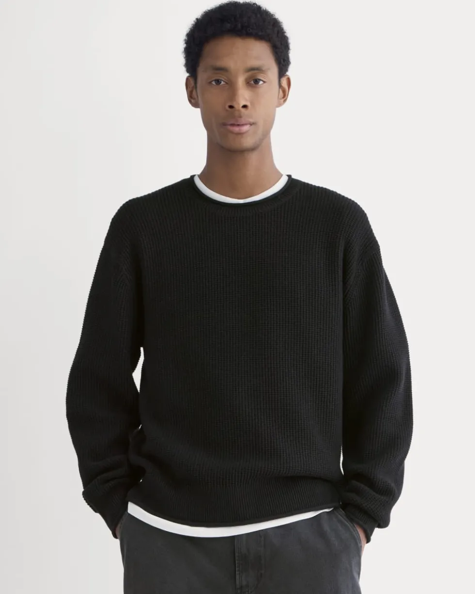 Waffle Rollneck Crew in Everyday Cotton