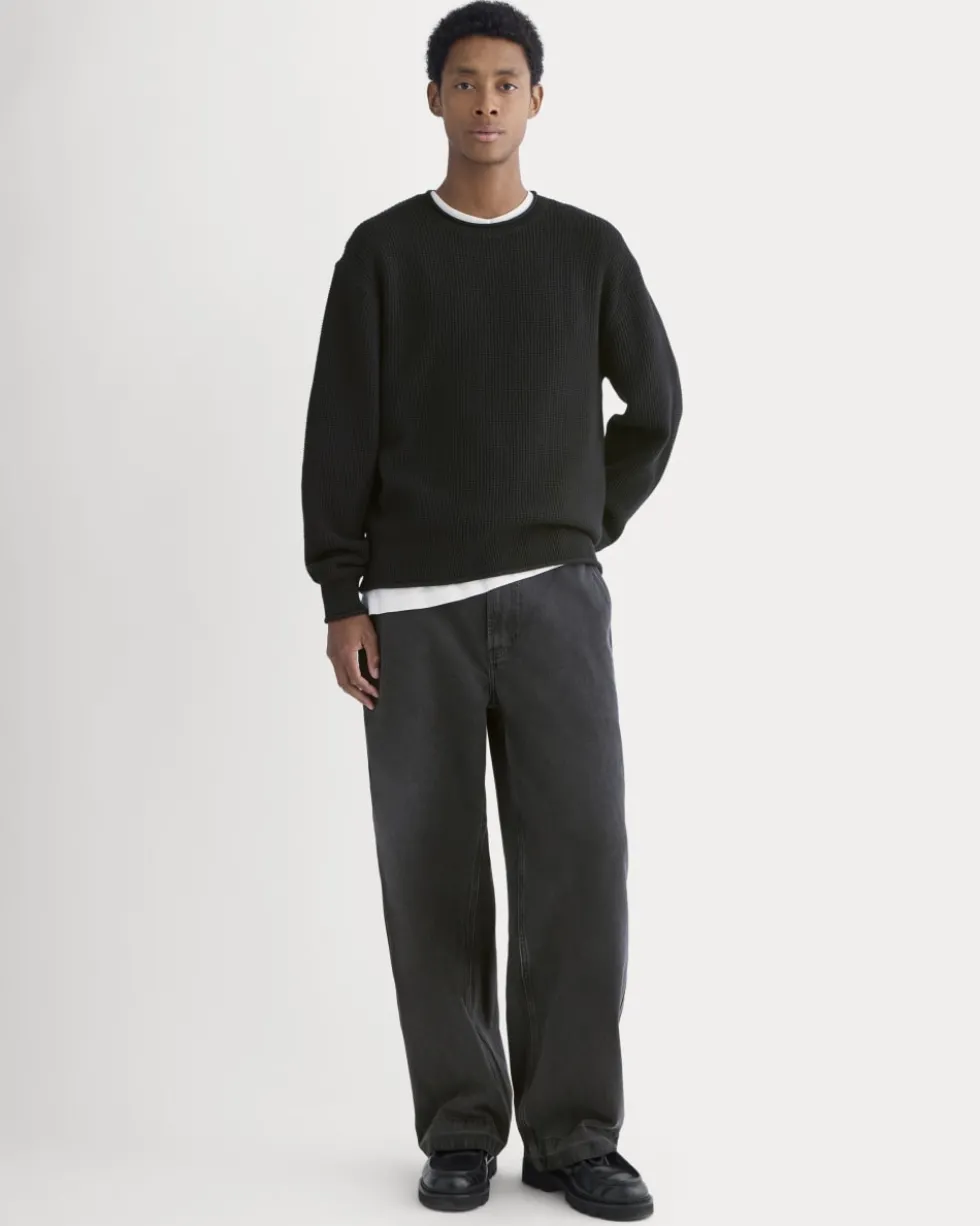 Waffle Rollneck Crew in Everyday Cotton