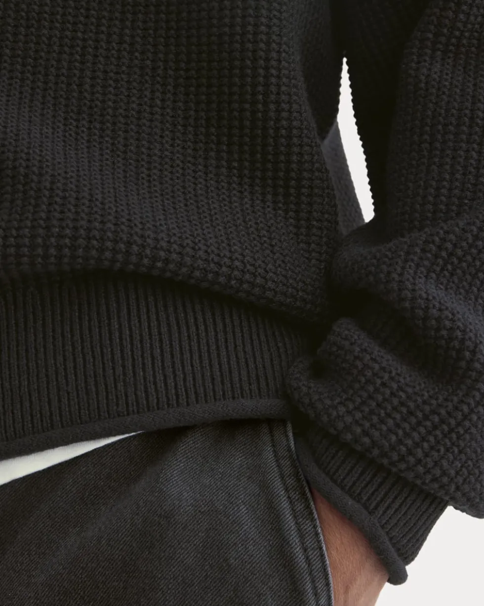Waffle Rollneck Crew in Everyday Cotton