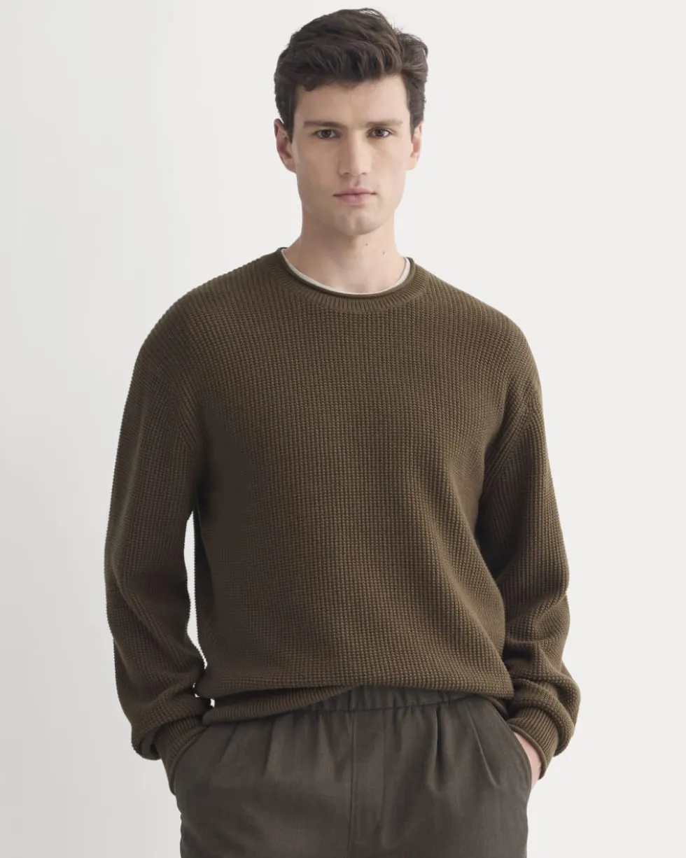 Waffle Rollneck Crew in Everyday Cotton