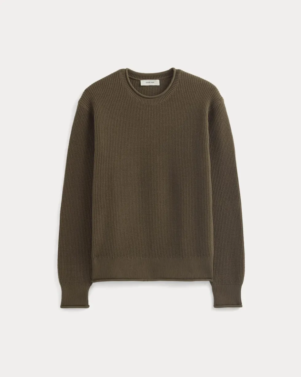 Waffle Rollneck Crew in Everyday Cotton