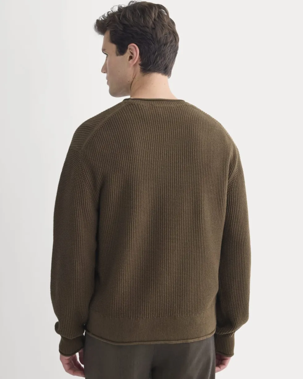 Waffle Rollneck Crew in Everyday Cotton