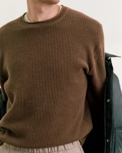 Waffle Rollneck Crew in Everyday Cotton
