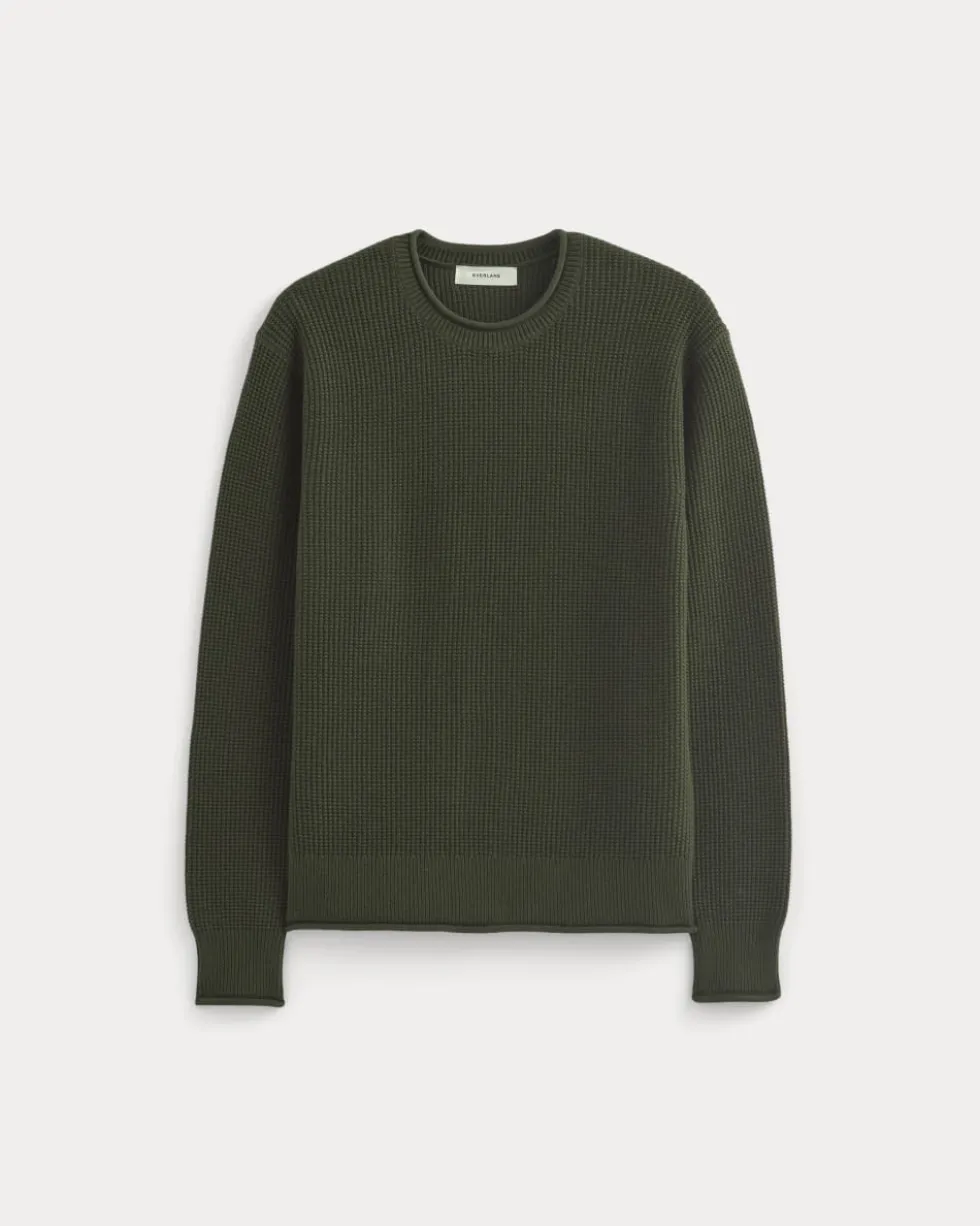 Waffle Rollneck Crew in Everyday Cotton