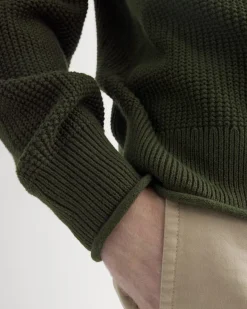 Waffle Rollneck Crew in Everyday Cotton