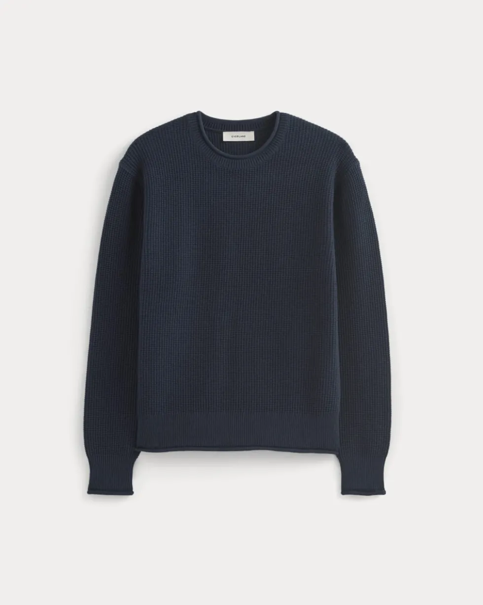 Waffle Rollneck Crew in Everyday Cotton