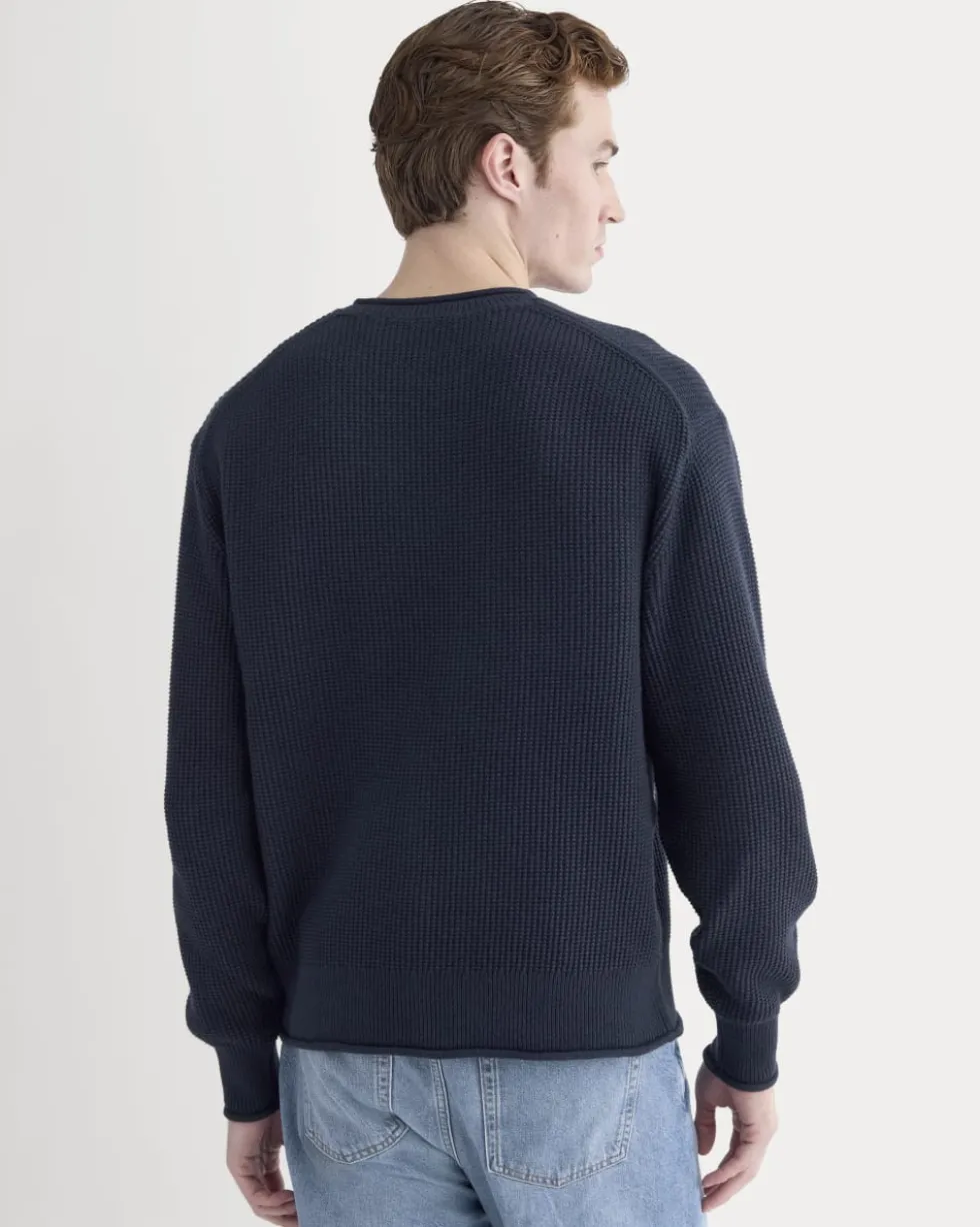 Waffle Rollneck Crew in Everyday Cotton