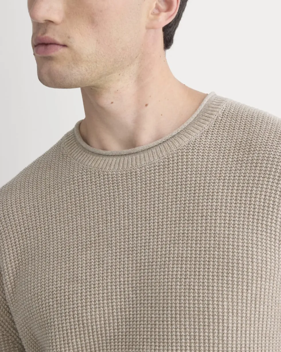 Waffle Rollneck Crew in Everyday Cotton