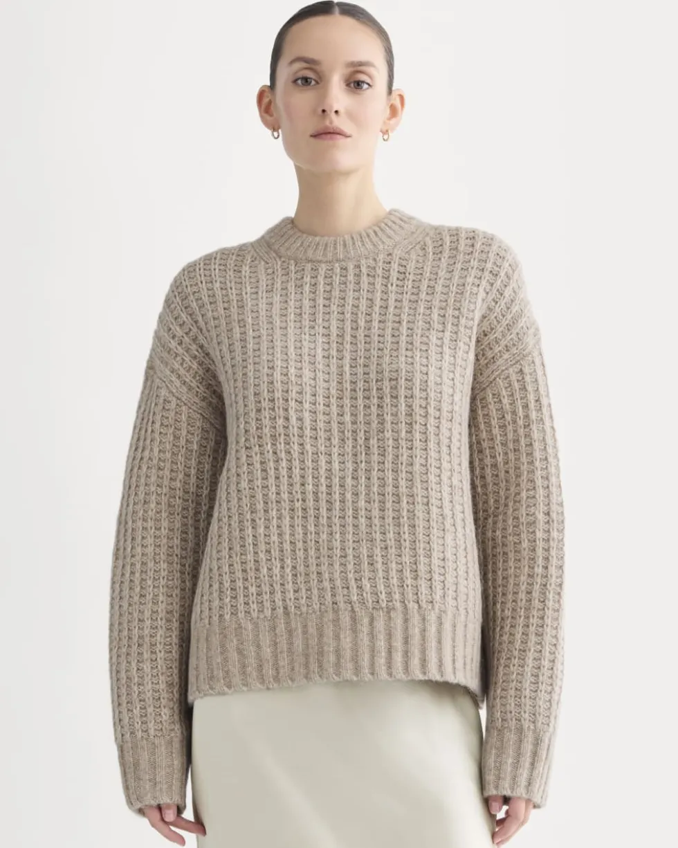 Waffle Sweater in Cloud