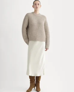 Waffle Sweater in Cloud