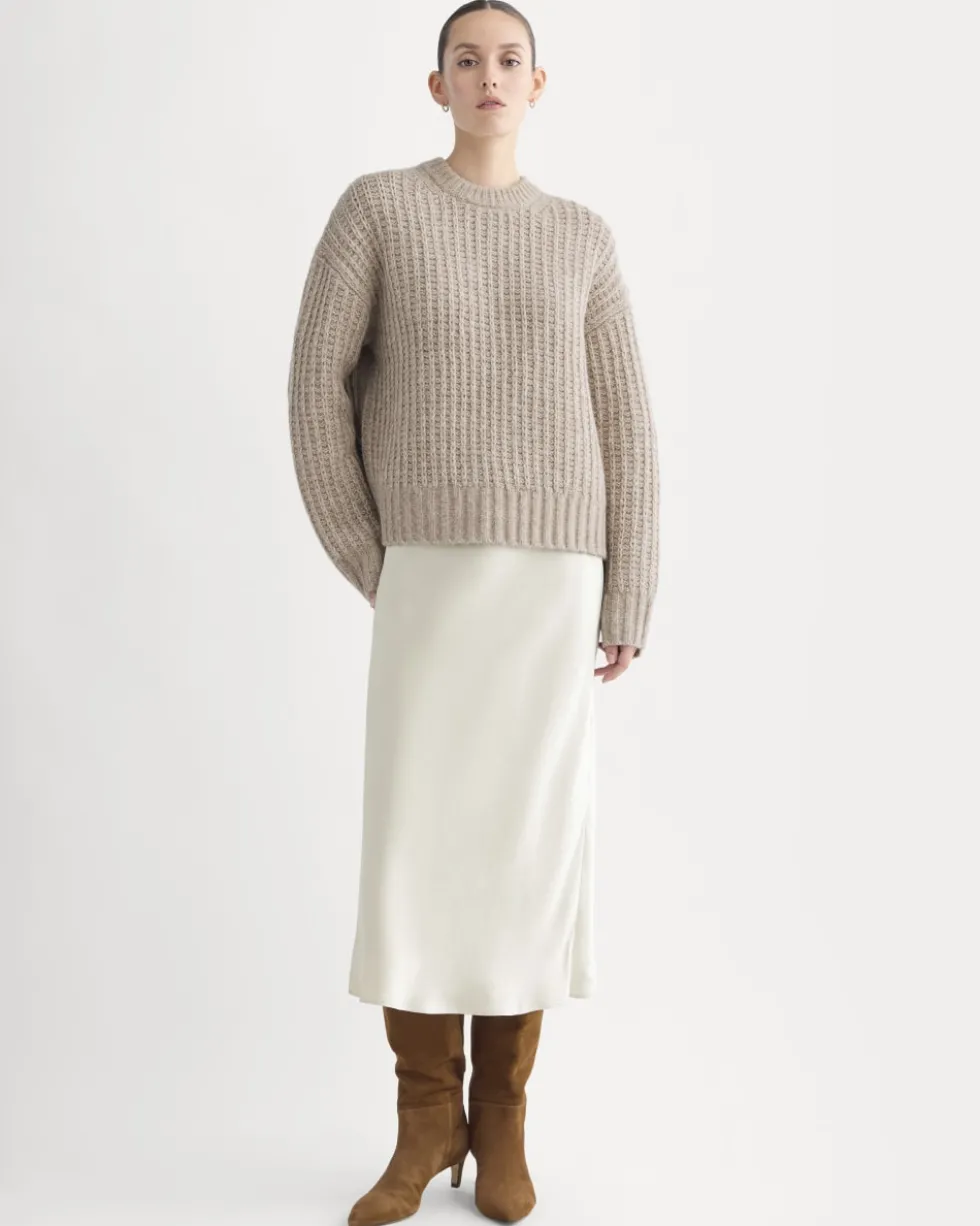 Waffle Sweater in Cloud