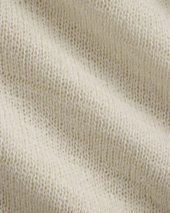 Wide-Neck Crew Sweater in Tape Yarn