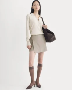 Wrap Mini Skort in Tailor Twill