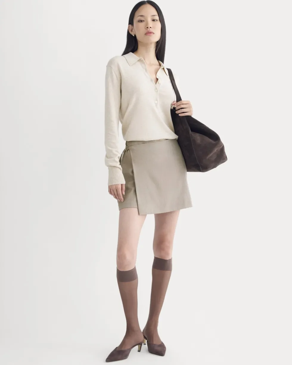 Wrap Mini Skort in Tailor Twill