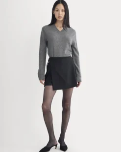 Wrap Mini Skort in Tailor Twill