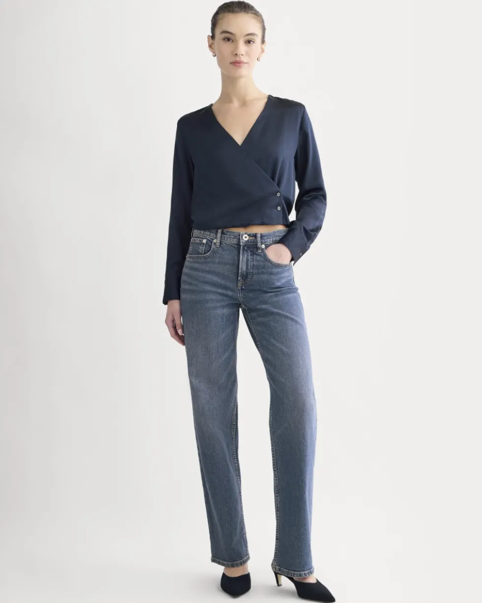 Wrap Top in Silk Charmeuse