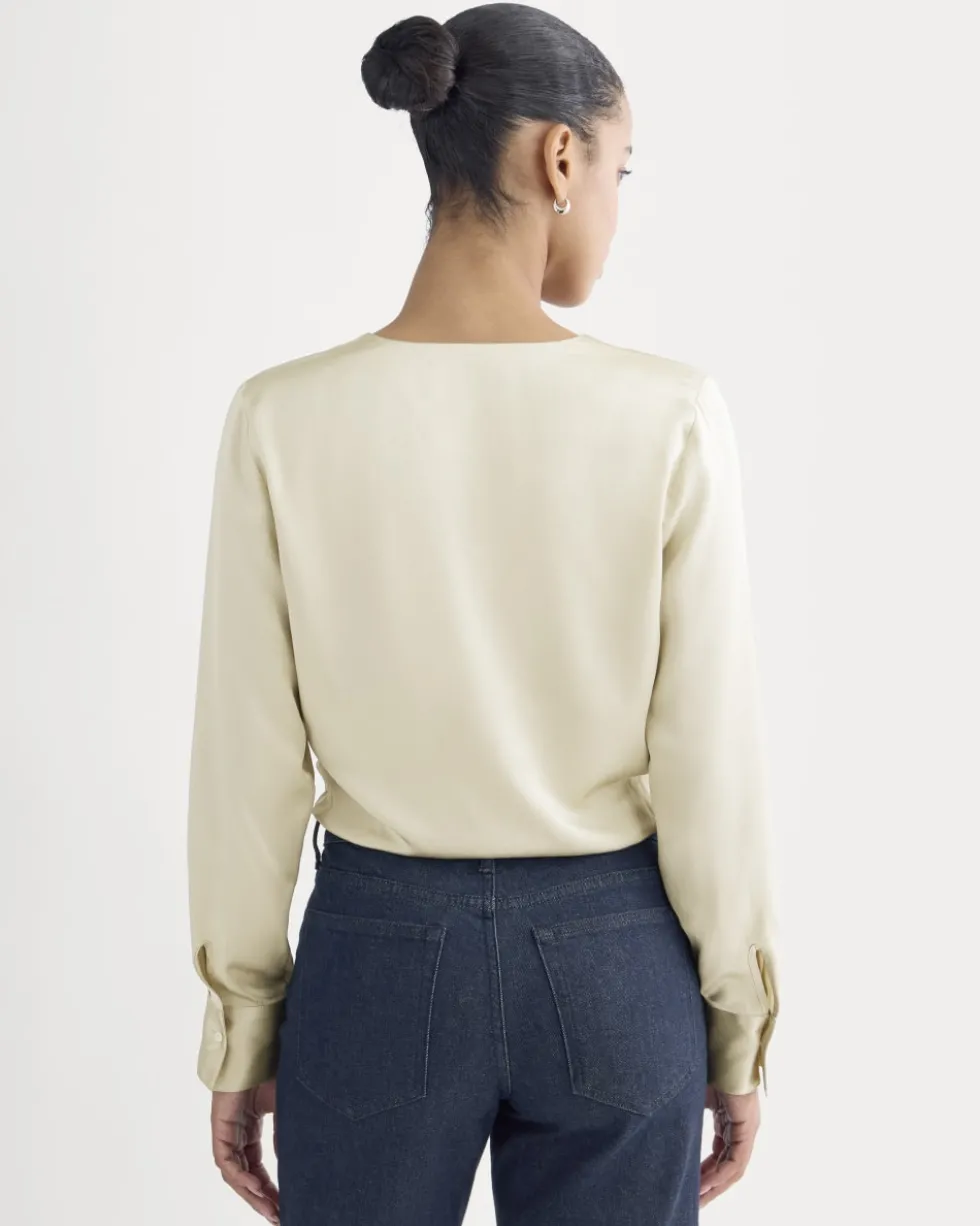 Wrap Top in Silk Charmeuse